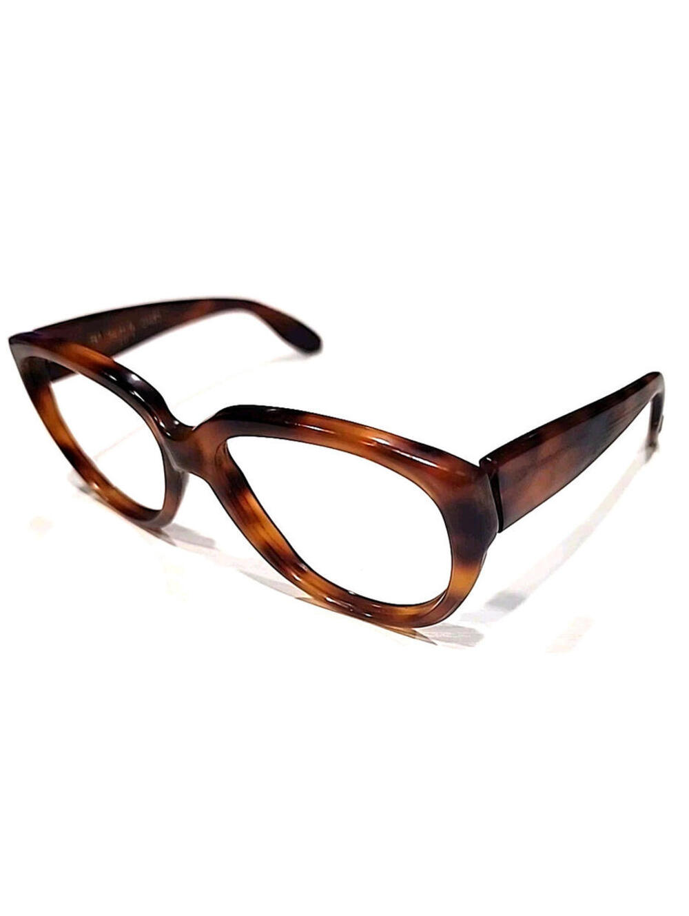 Bausch Lomb Donna Karen Wide Arm No Lenses Vintage Brown Sunglasses Frame USA